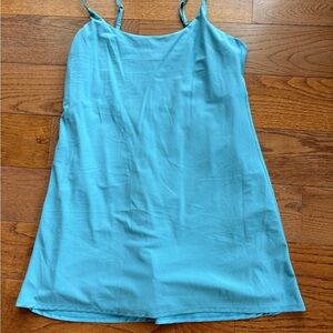 Abercrombie & Fitch Blue Sleeveless Athletic Dress, with shorts, L